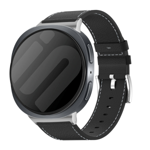 Samsung Galaxy Watch 8 - 40mm Gebürstetes Lederarmband (Schwarz)