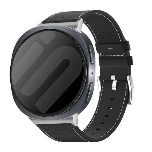 Samsung Galaxy Watch 8 - 40mm Gebürstetes Lederarmband (Schwarz)