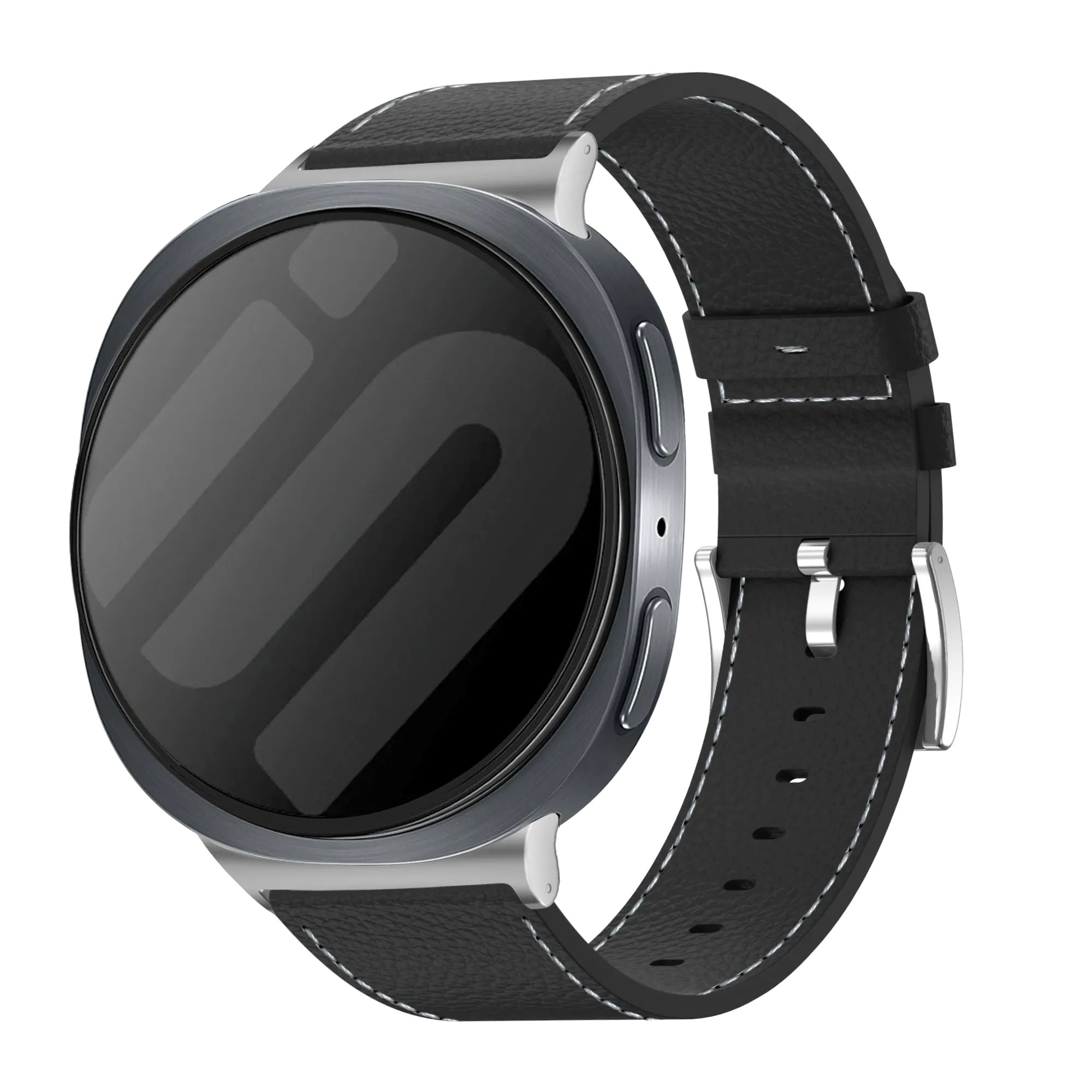 Samsung Galaxy Watch 8 - 40mm Gebürstetes Lederarmband (Schwarz)