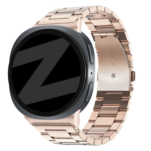 Bandz Samsung Galaxy Watch 8 - 40mm Steel Strap 'Classic' (Rose Gold)