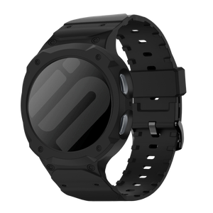 Samsung Galaxy Watch 8 - 44mm TPU Armband mit integrierter Hülle (Schwarz)