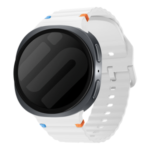 Samsung Galaxy Watch 8 - 44mm Wave Silicone Strap (White)