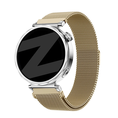 Bandz Huawei Watch GT 6 - 41mm Milanese Strap 'Easy fit' (Gold)