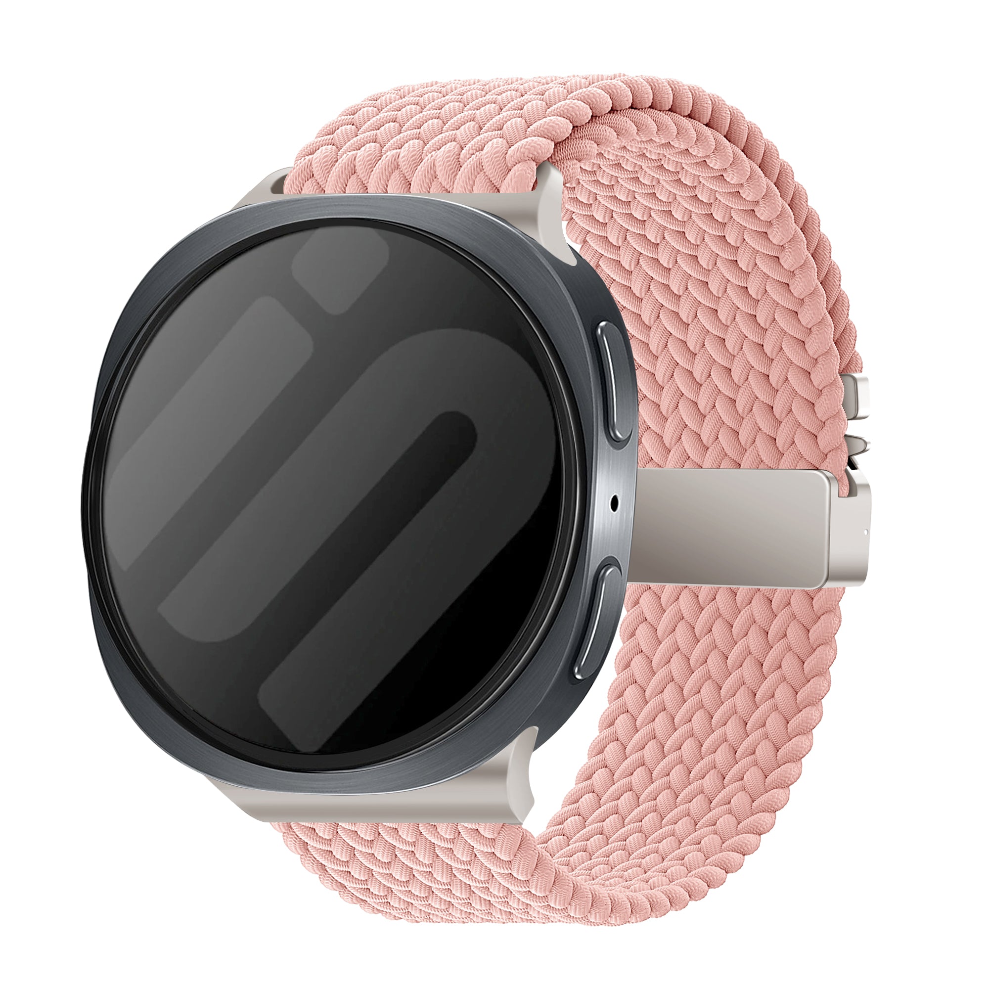 Samsung Galaxy Watch 8 - 44mm Braided Strap with P-Buckle (Pink)