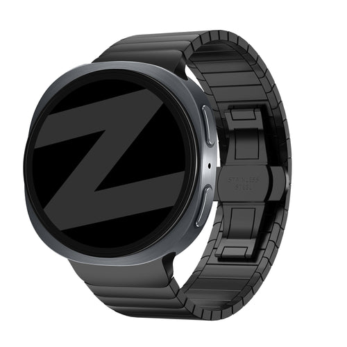 Bandz Samsung Galaxy Watch 8 - 44mm Stahlarmband 'One Bead' (Schwarz)