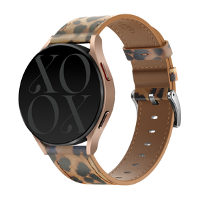 xoxo Wildhearts Amazfit Active 3 Premium Leather Strap (Leopard)