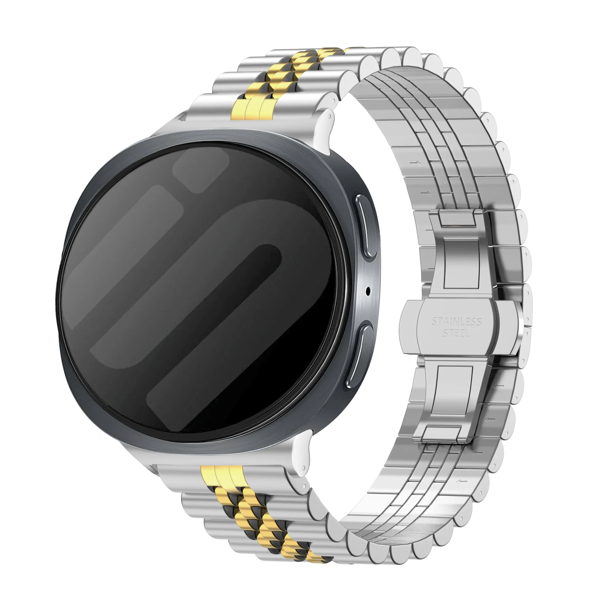 Samsung Galaxy Watch 8 - 40mm Jubilee Stahlarmband (Silber/Gold)