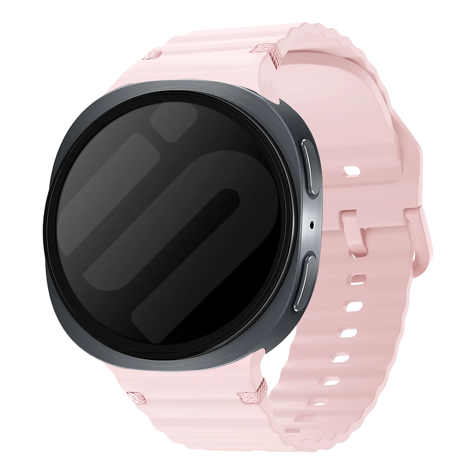 Samsung Galaxy Watch 8 - 44mm Wave Silikonarmband (Rosa)