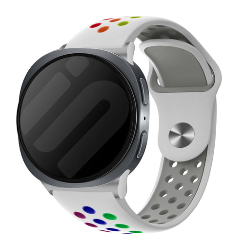 Samsung Galaxy Watch 8 Classic Sportarmband ( Weiß/Mehrfarbig)