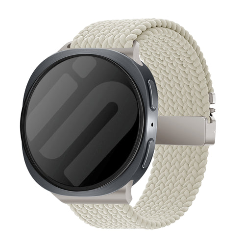 Samsung Galaxy Watch 8 - 40mm Braided Strap with P-Buckle (Starlight)