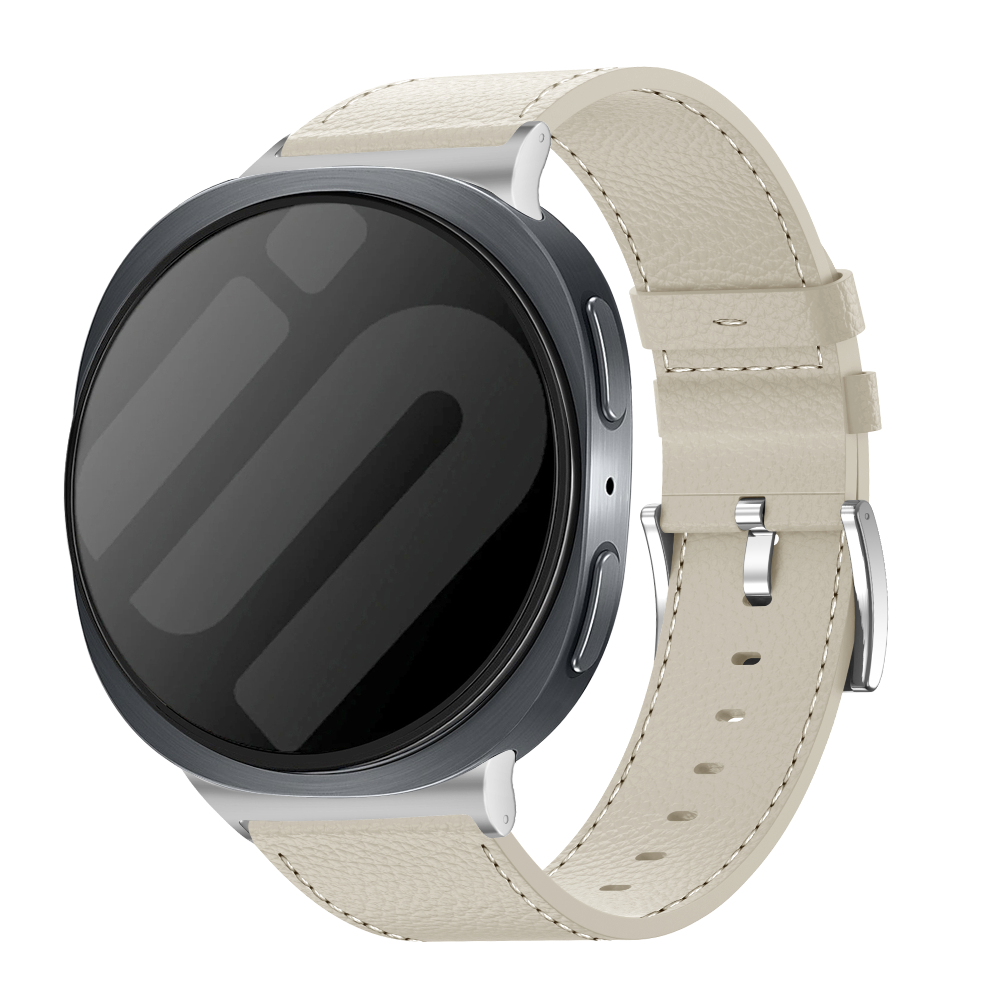 Samsung Galaxy Watch 8 - 44mm Leather Grain Strap (Beige)