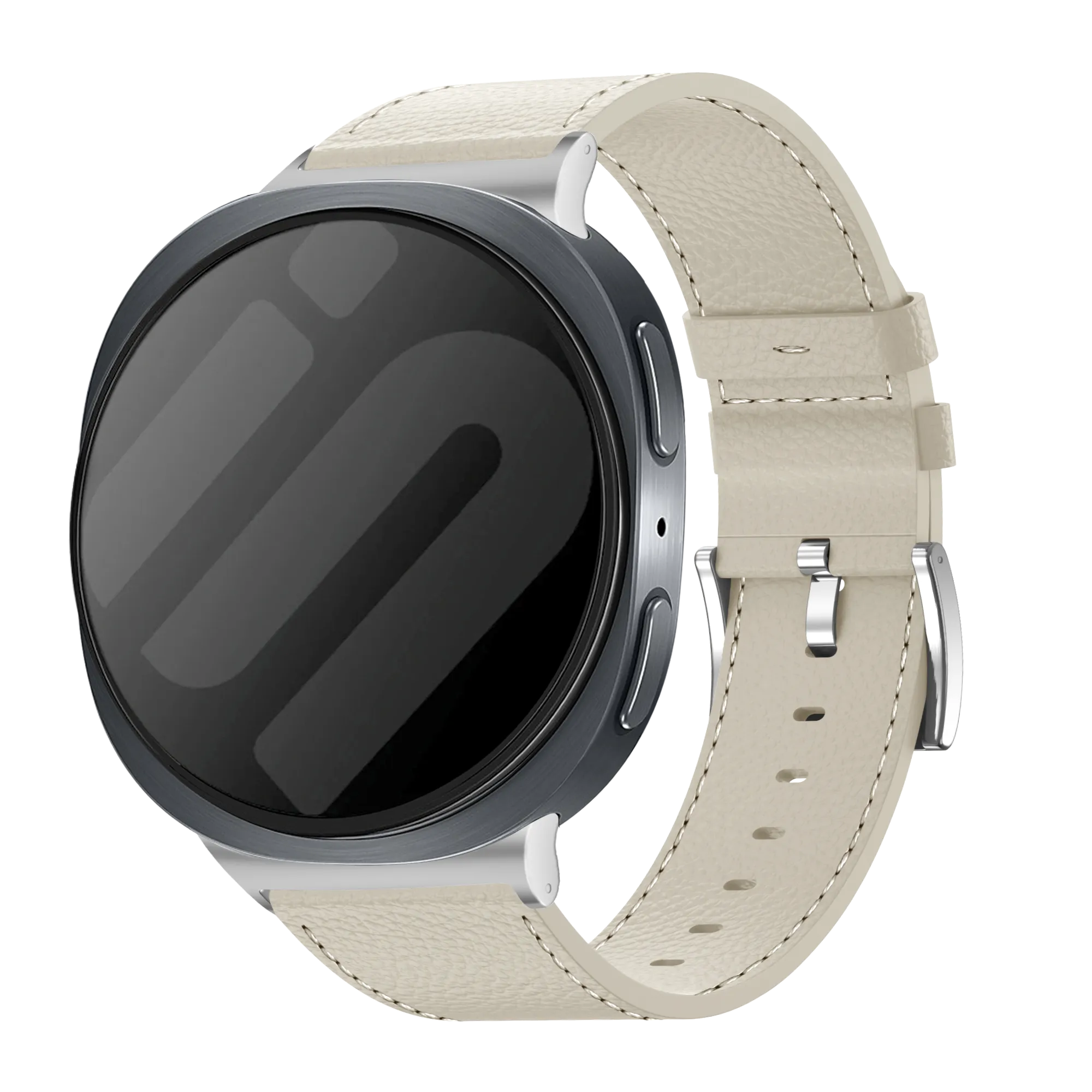 Samsung Galaxy Watch 8 - 44mm Leather Grain Strap (Beige)