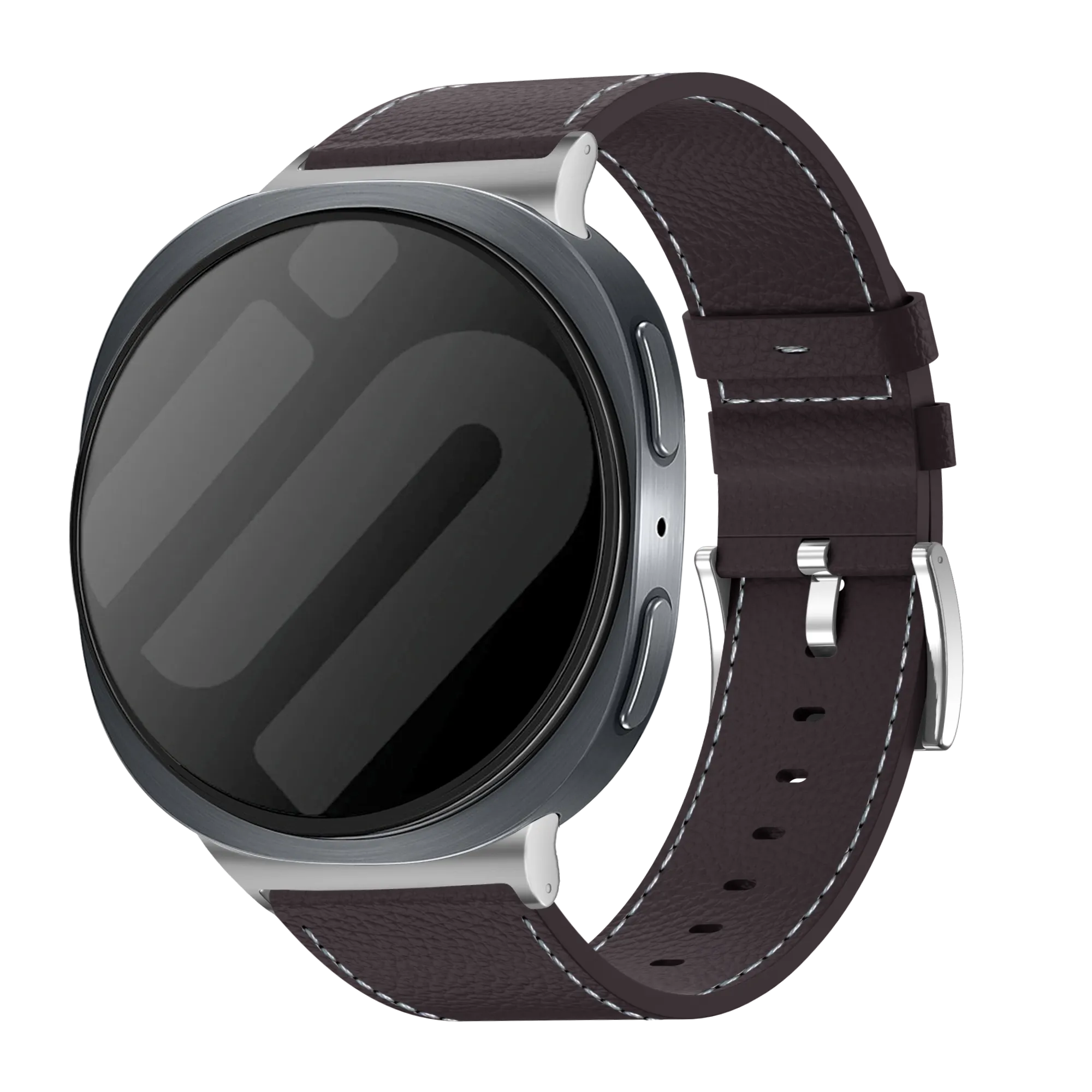 Samsung Galaxy Watch 8 - 44mm Leather Grain Strap (Coffee Brown)
