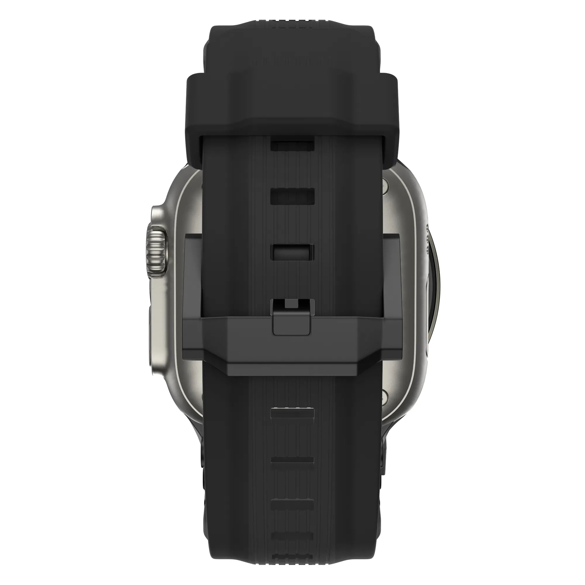Bandz Apple Watch Liquid Silicone Strap 'Explorer' (Black with Black)