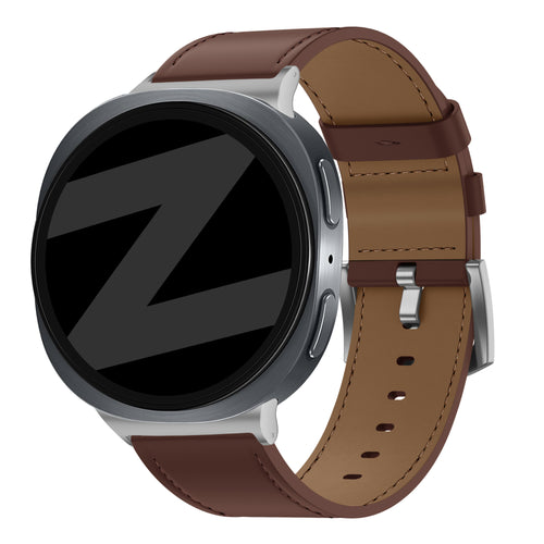 Bandz Samsung Galaxy Watch 8 - 44mm Lederarmband 'Classic' (Braun)