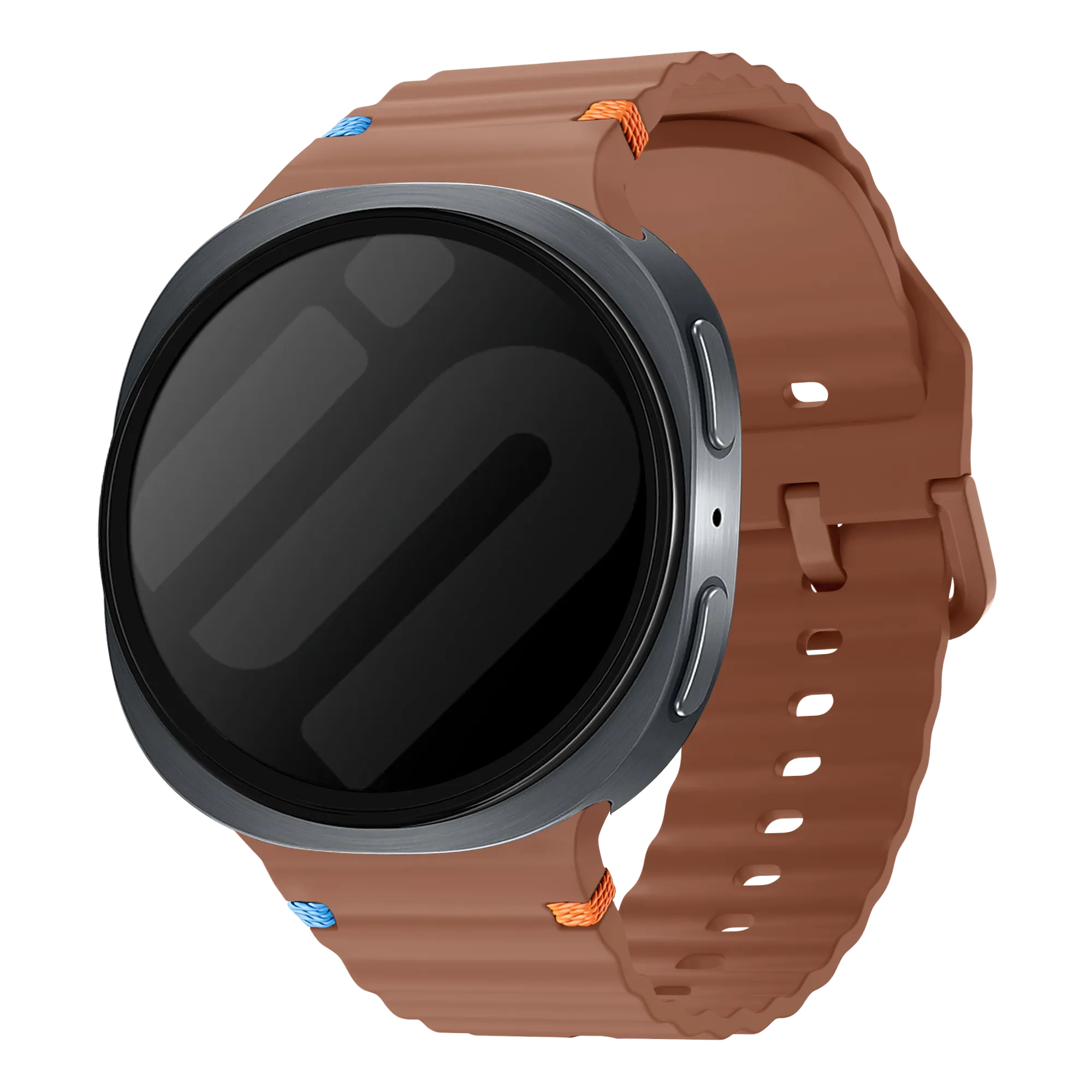 Samsung Galaxy Watch 8 - 40mm Wave Silikonarmband (Braun)
