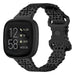 Fitbit Versa 3 Silikonarmband mit Muster (Schwarz)