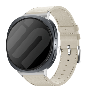 Samsung Galaxy Watch 8 - 40mm Gebürstetes Lederarmband (Beige)