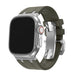 BALR. Apple Watch Ultra Liquid Silicone Strap (Brown/Silver)