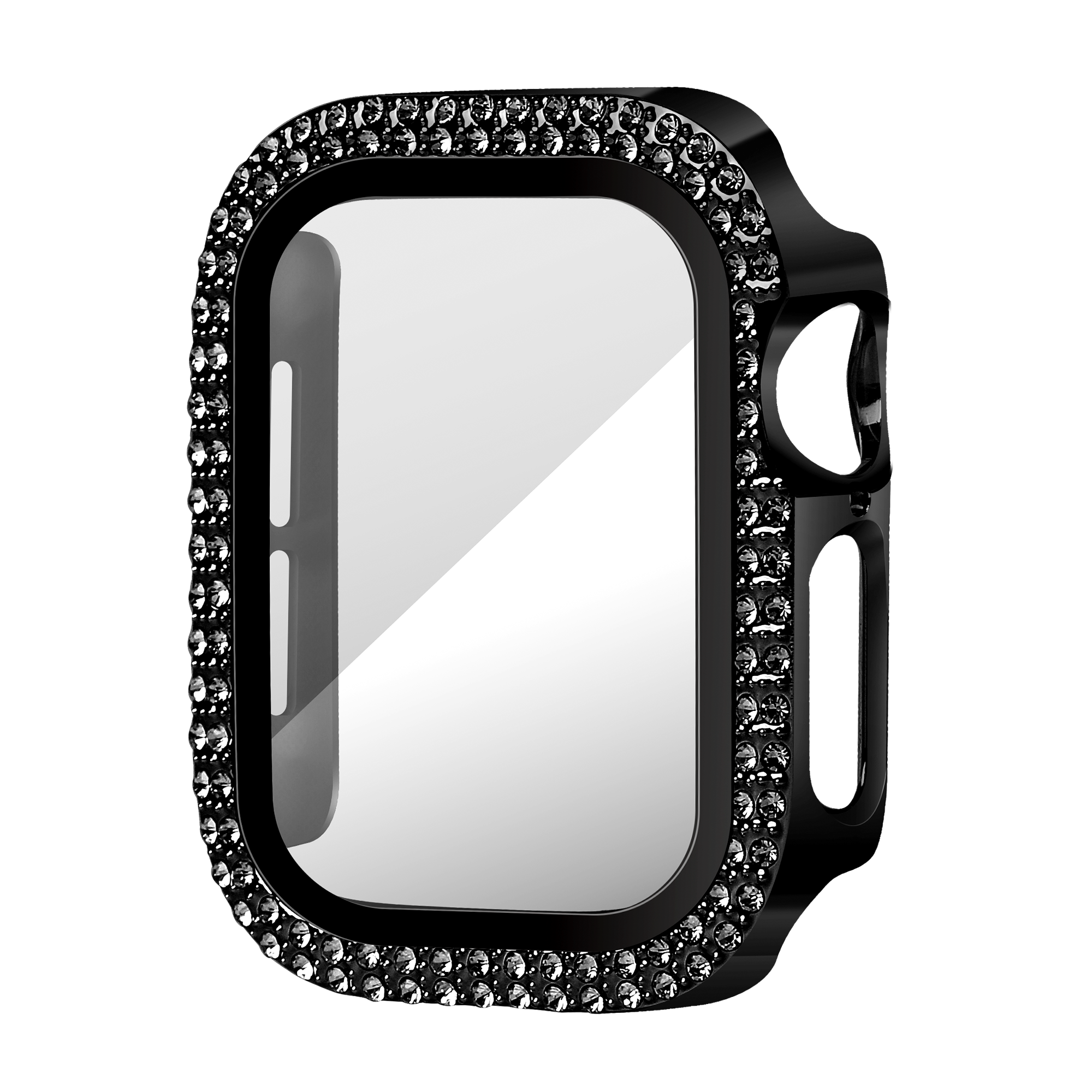Bandz Apple Watch 11 - 42mm Diamond Case with Glass (Black)