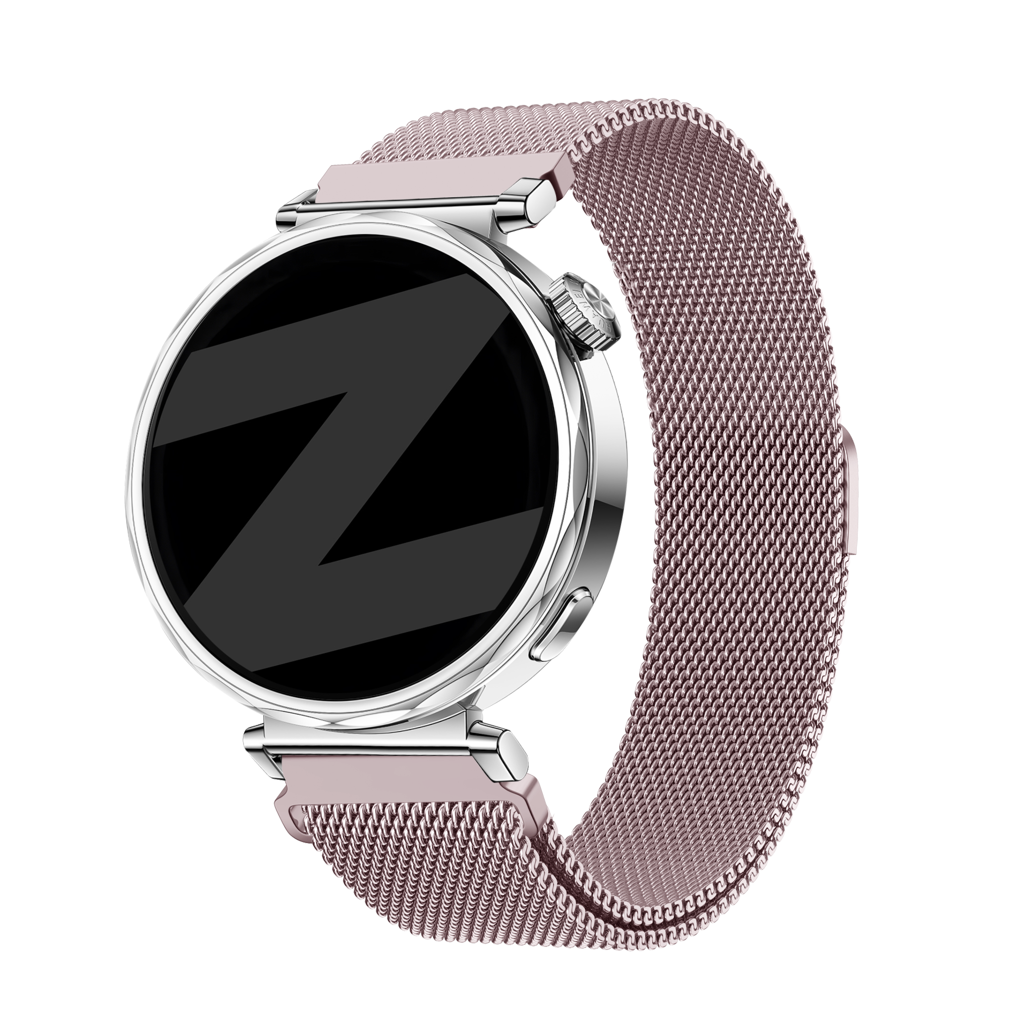 Bandz Withings Steel HR - 36mm Milanese Armband 'Easy fit' (Rosa)