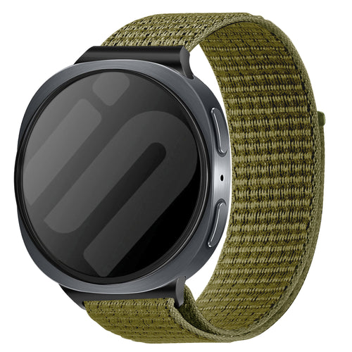 Samsung Galaxy Watch 8 - 44mm Nylonarmband (Olivgrün)