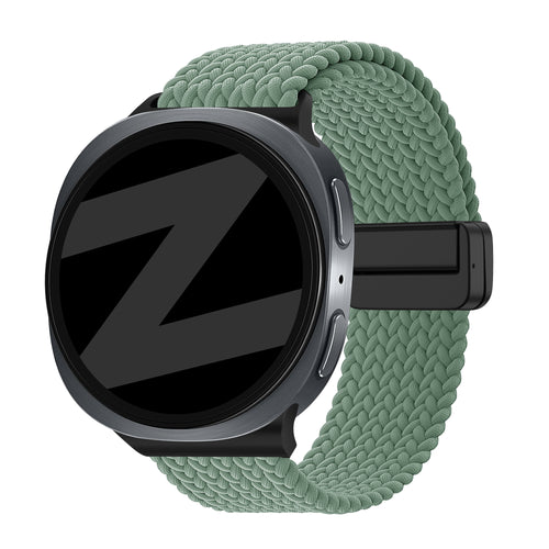 Bandz Samsung Galaxy Watch 8 - 40mm Magnetisch Geflochtenes Armband (Viridiangrün)