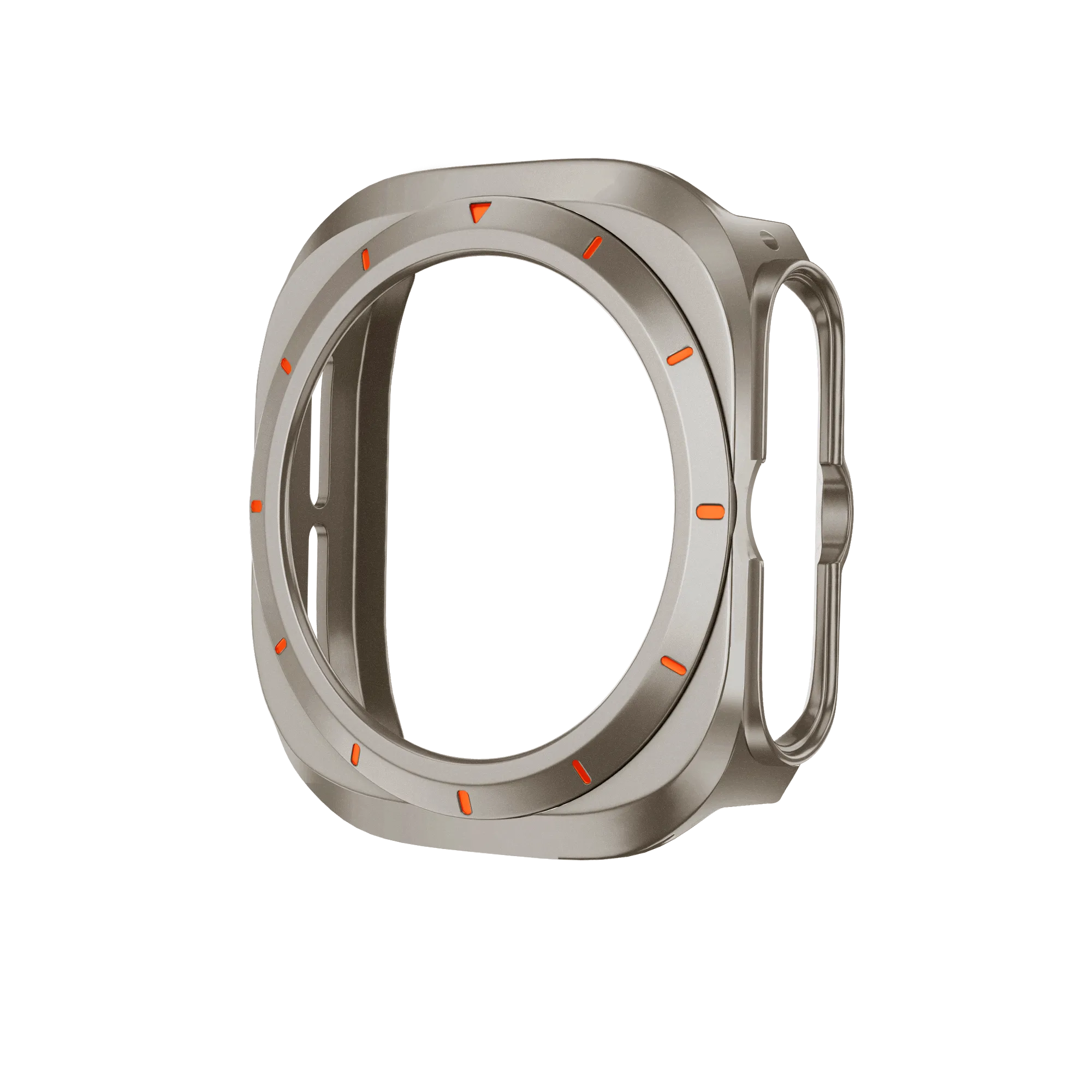Bandz Samsung Galaxy Watch Ultra Bezel PC Case (Titanium with Orange)