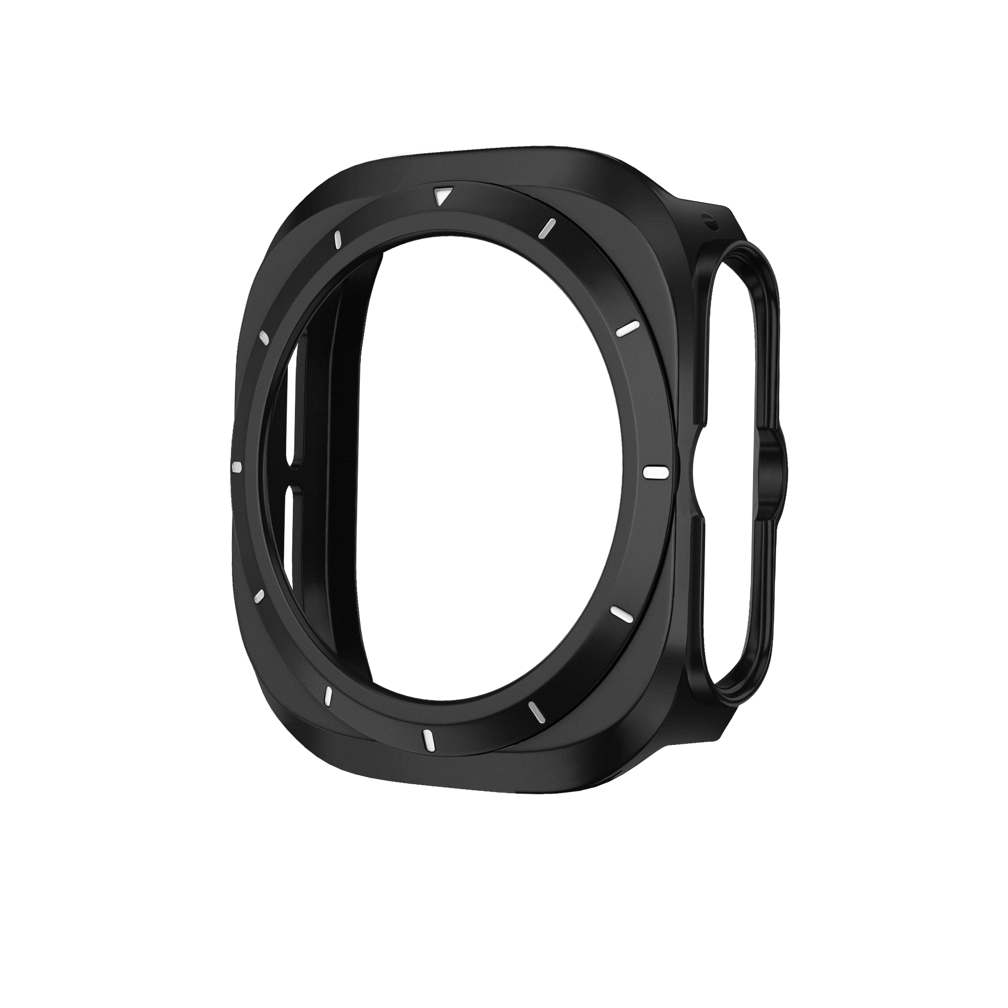 Bandz Samsung Galaxy Watch Ultra Bezel PC Hülle (Schwarz mit Weiß)
