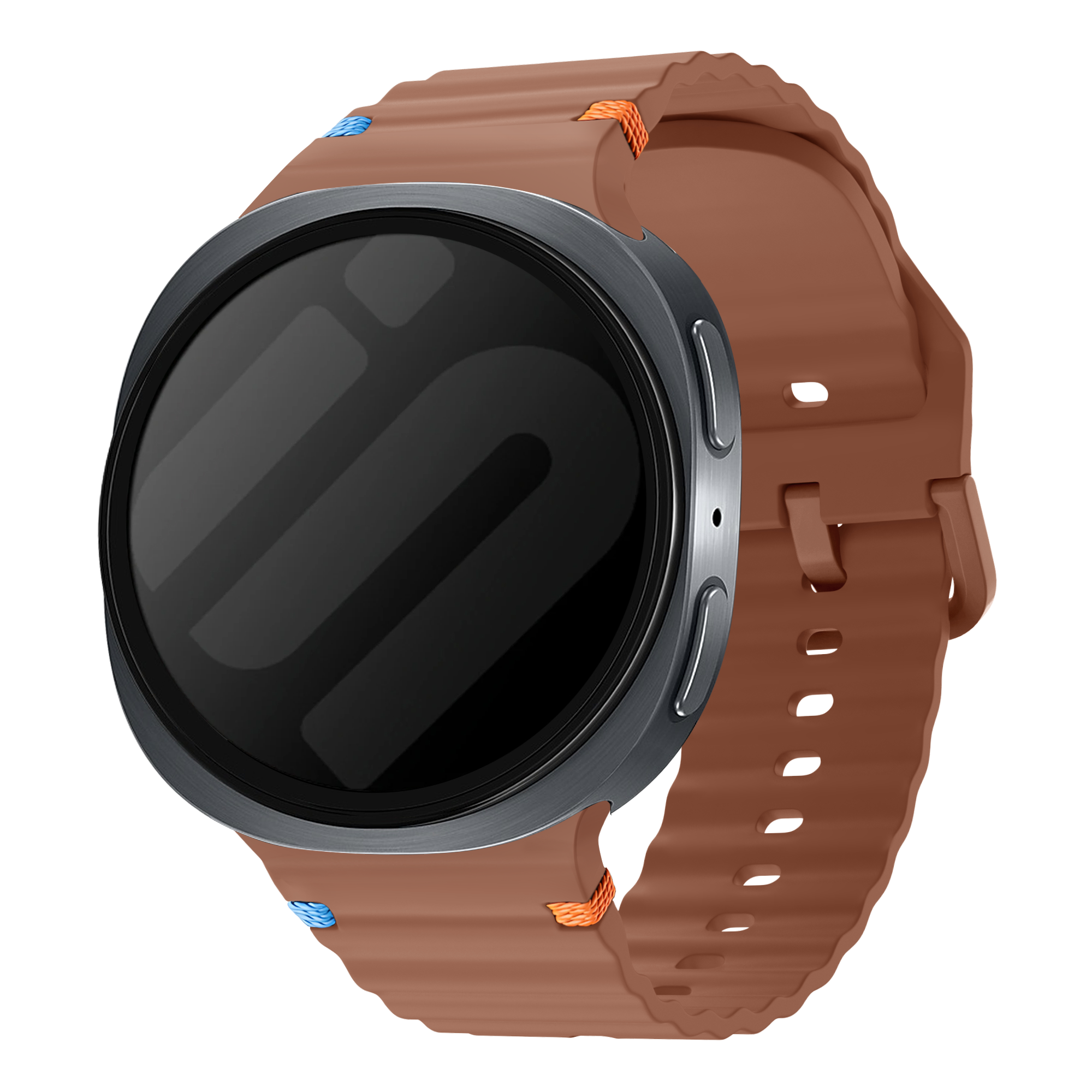 Samsung Galaxy Watch 8 - 44mm Wave Silicone Strap (Brown)