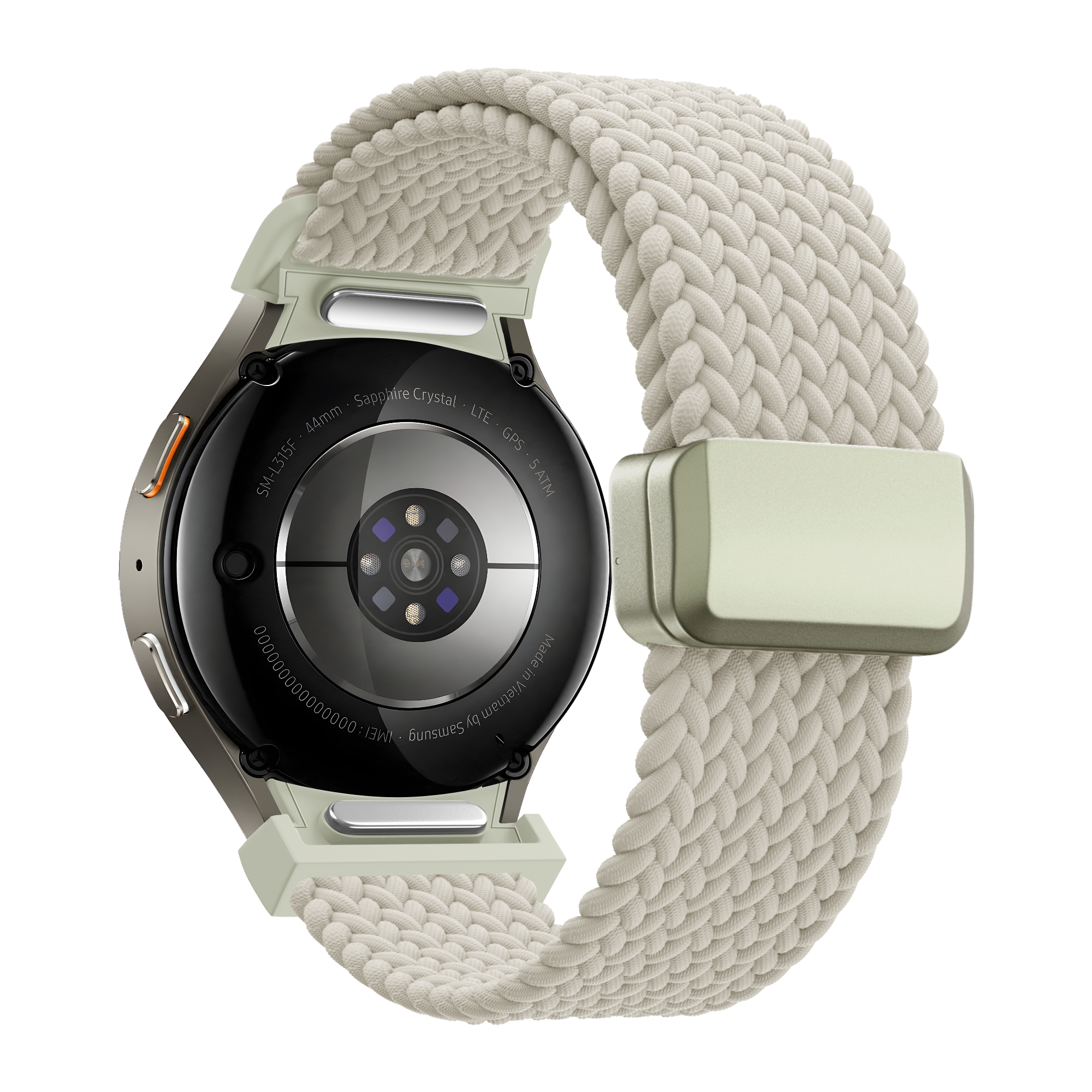 Bandz Samsung Galaxy Watch FE Geflochtenes Armband 'Easy Fit' (Polarstern)