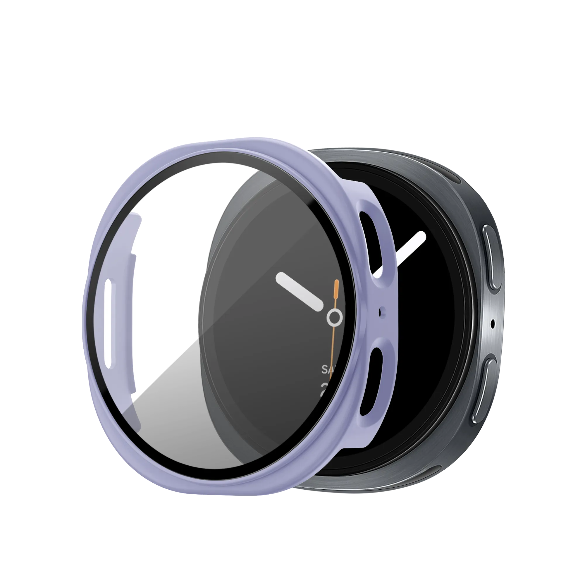 Bandz Samsung Galaxy Watch 8 - 40mm PC Cover with Glass (Purple)