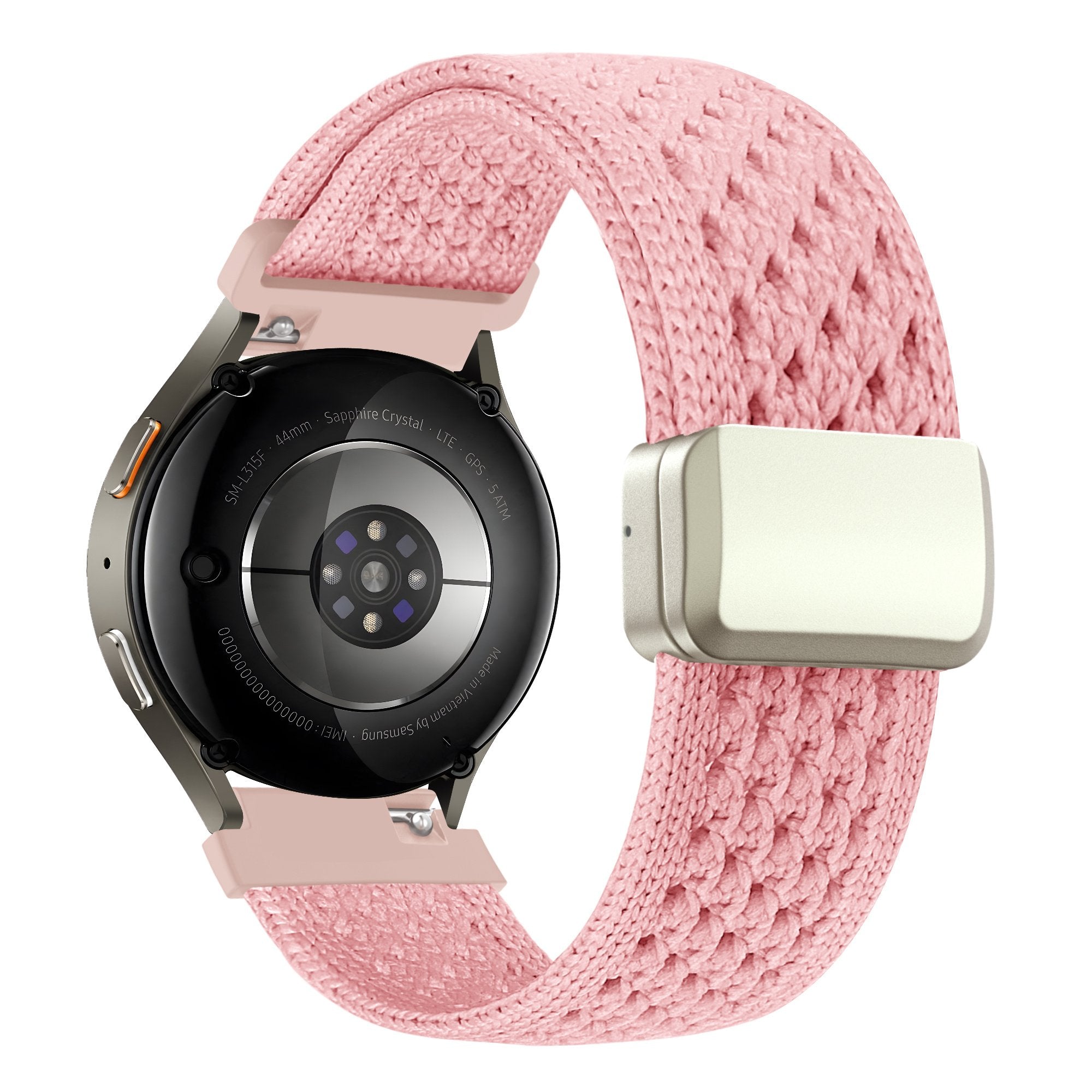 Bandz Garmin Vivoactive 5 Vintage Nylon Strap (Pink)