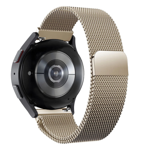 Bandz Pebble Round 2 - 20mm Milanese Loop Armband (Champagner Gold)