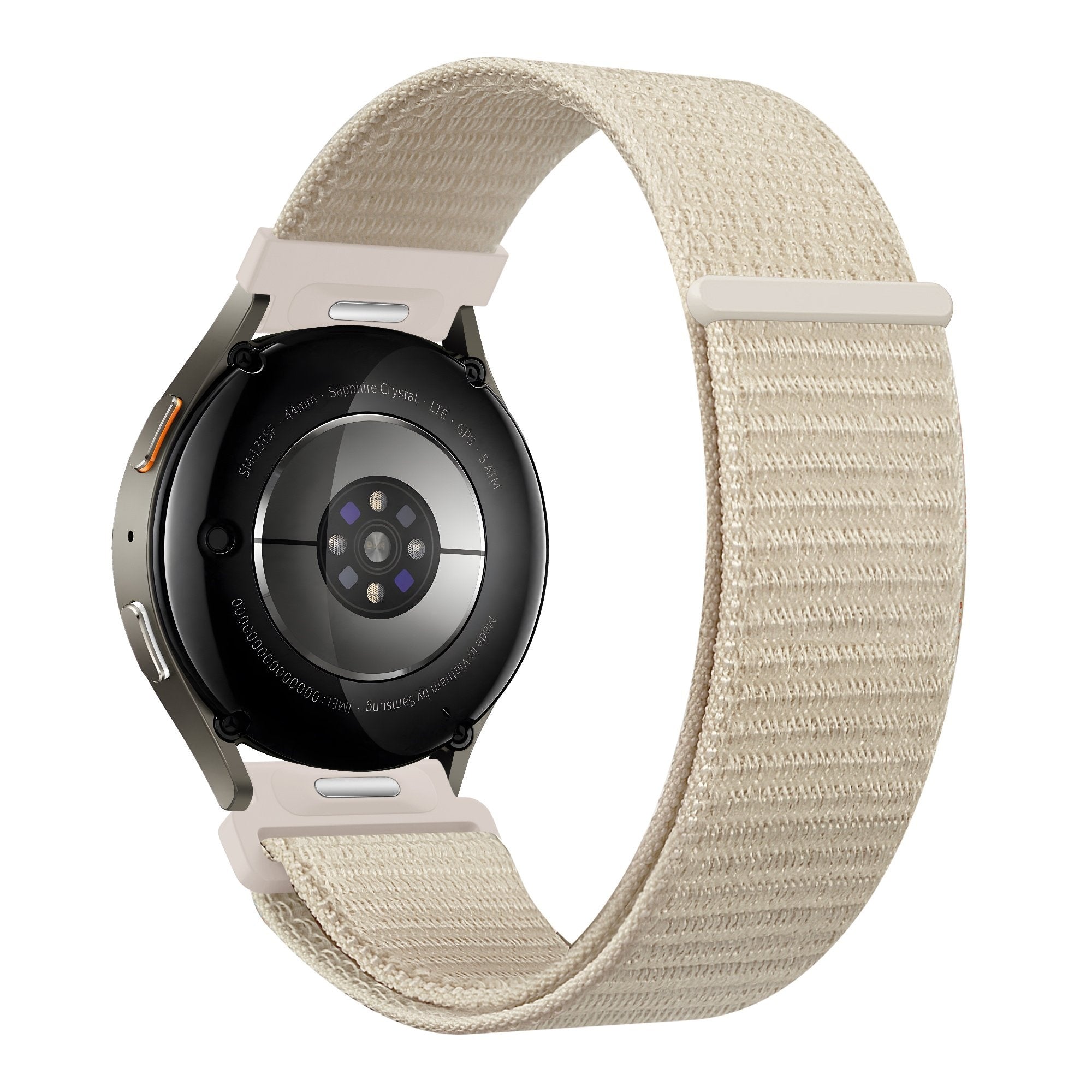 Bandz Samsung Galaxy Watch 4 - 44mm Nylon Strap 'Easy Fit' (Starlight)