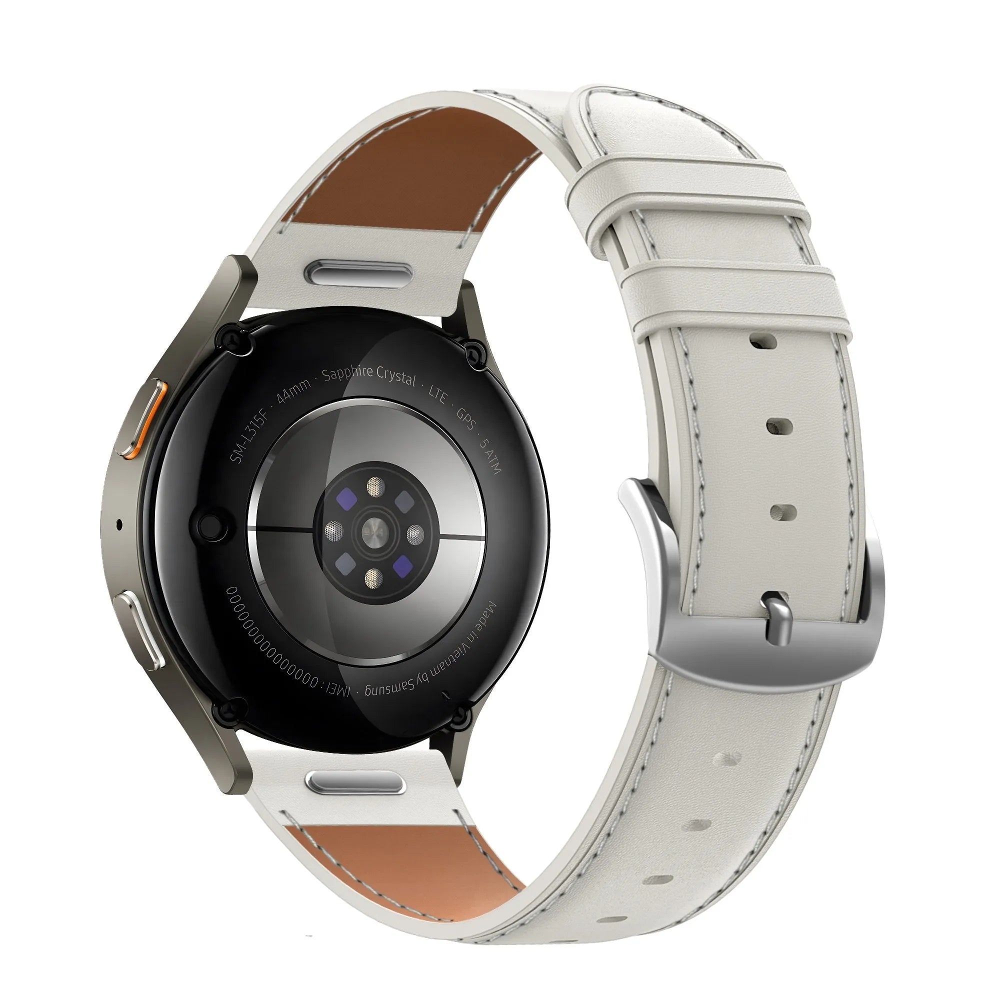 Bandz Fossil Gen 6 - 42mm Lederarmband 'Easy Fit' (Weiß)