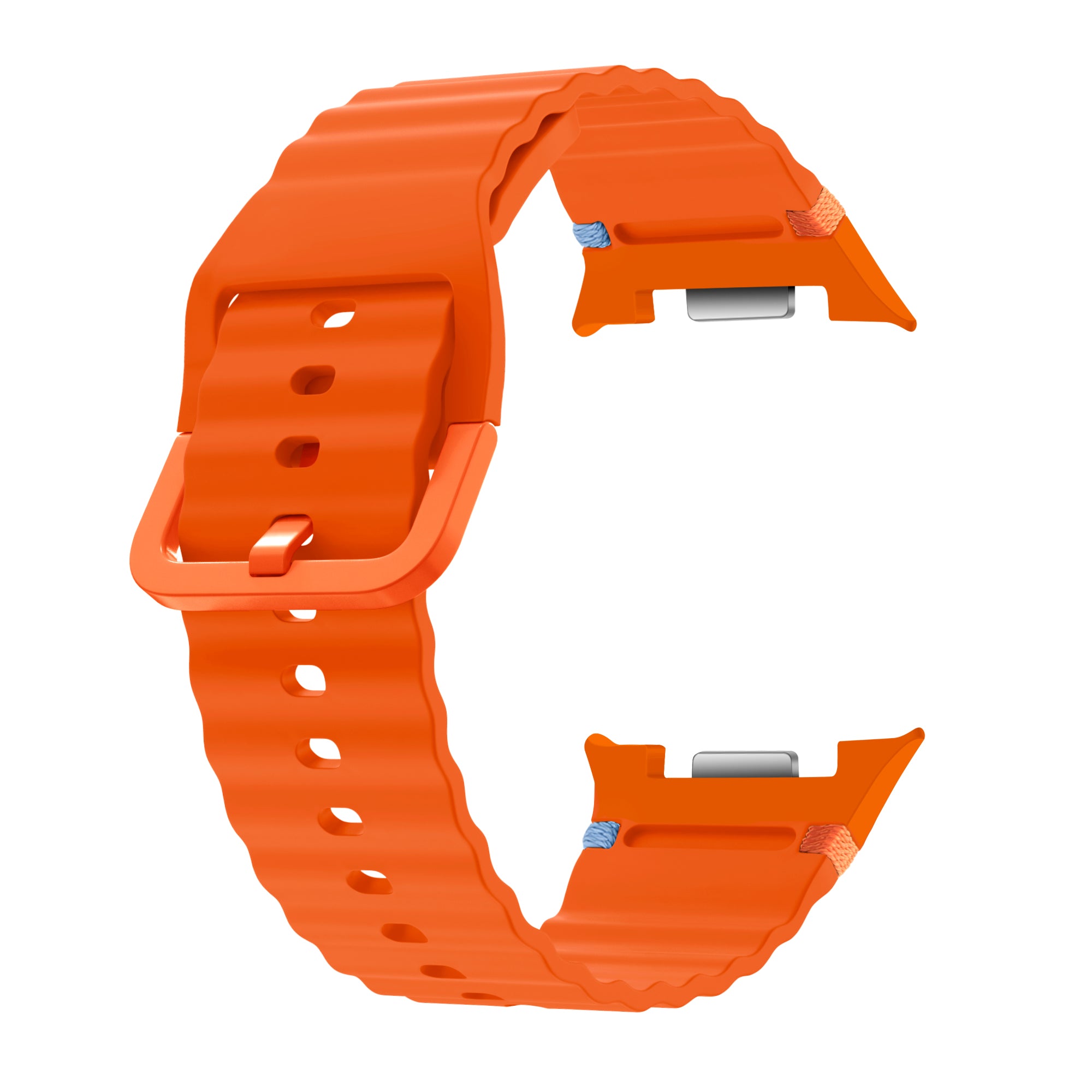 Samsung Galaxy Watch 8 - 40mm Wave Silikonarmband (Orange)