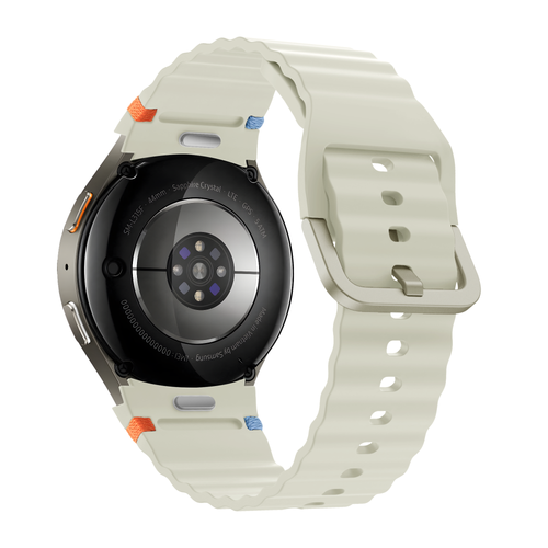 Bandz Samsung Galaxy Watch 4 44mm Wave Strap 'Easy Fit' (Starlight)