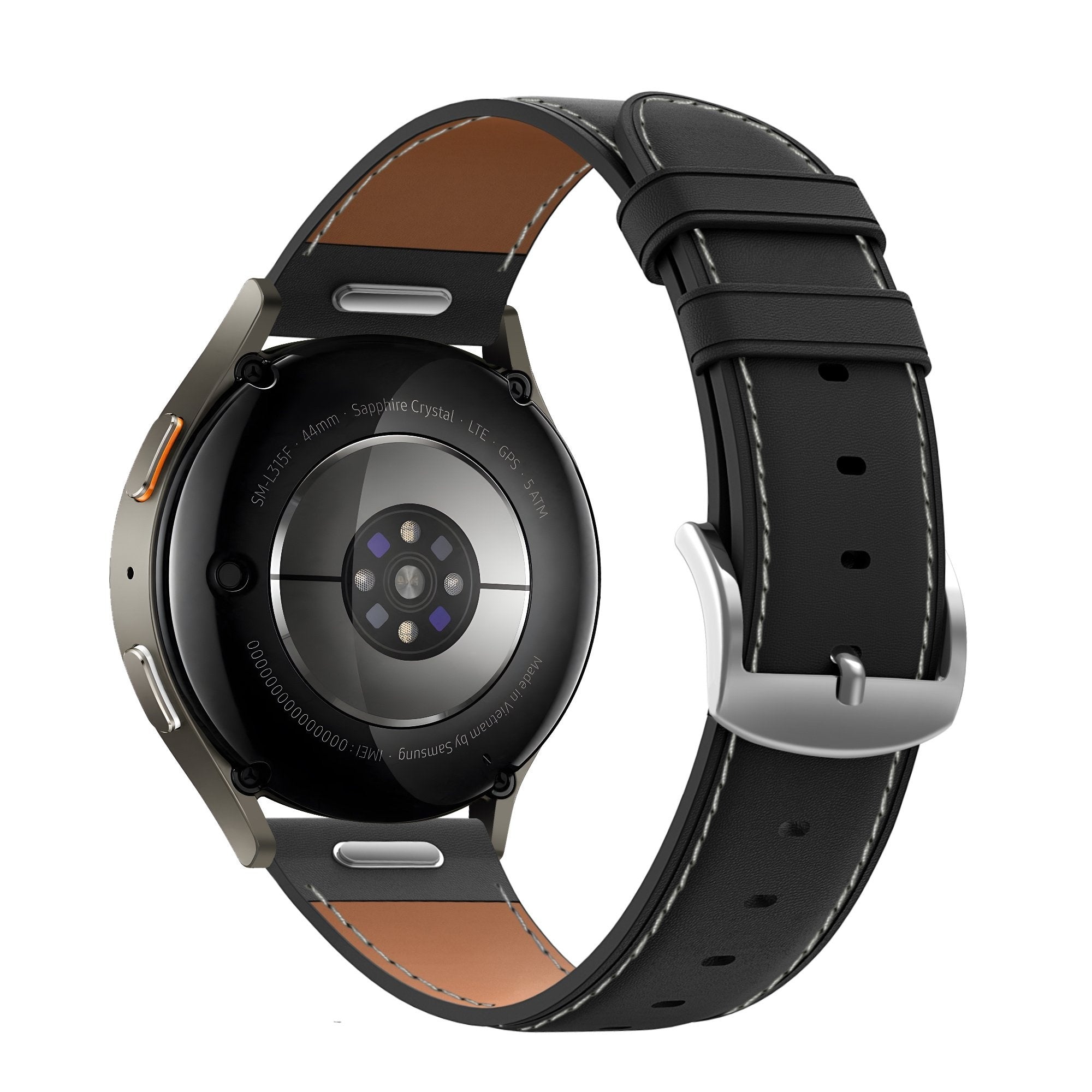 Bandz Amazfit Bip U (Pro) Lederarmband 'Easy Fit' (Schwarz)