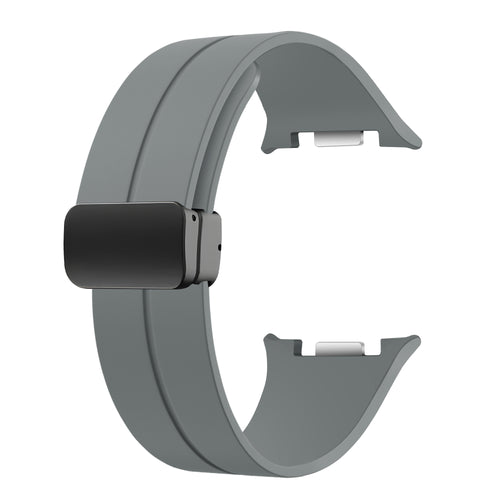 Samsung Galaxy Watch 8 - 40mm D-Schnalle Silikonarmband (Dunkel Grau)