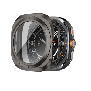 Bandz Samsung Galaxy Watch Ultra PC-Gehäuse mit Glass (Titan Grau)