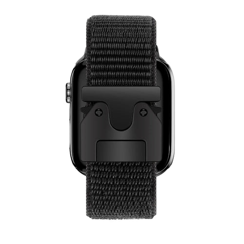 Bandz Apple Watch Nylon Band 'Classic' mit P-Schnalle (Schwarz)