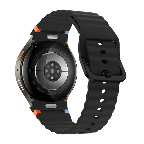 Bandz Samsung Galaxy Watch 4 44mm Wave-Armband 'Easy Fit' (Schwarz)