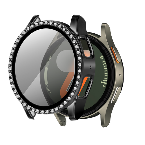 Samsung Galaxy Watch 7 - 40mm Diamond Hülle mit Glass (Schwarz)