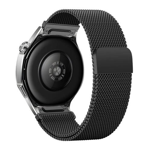 Bandz Huawei Watch GT 2 - 46mm 'One Push' Milanese Armband (Schwarz)