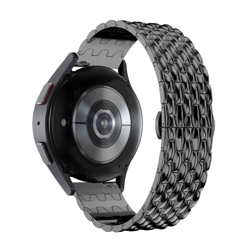 Bandz Pebble Round 2 - 20mm Steel Strap 'Dragon' (Black)