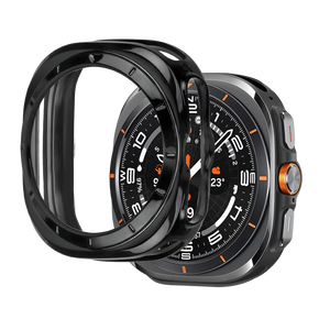 Bandz Samsung Galaxy Watch Ultra galvanisiertes TPU-Gehäuse (Schwarz)