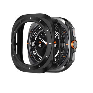 Bandz Samsung Galaxy Watch Ultra Bezel PC Hülle (Schwarz mit Weiß)