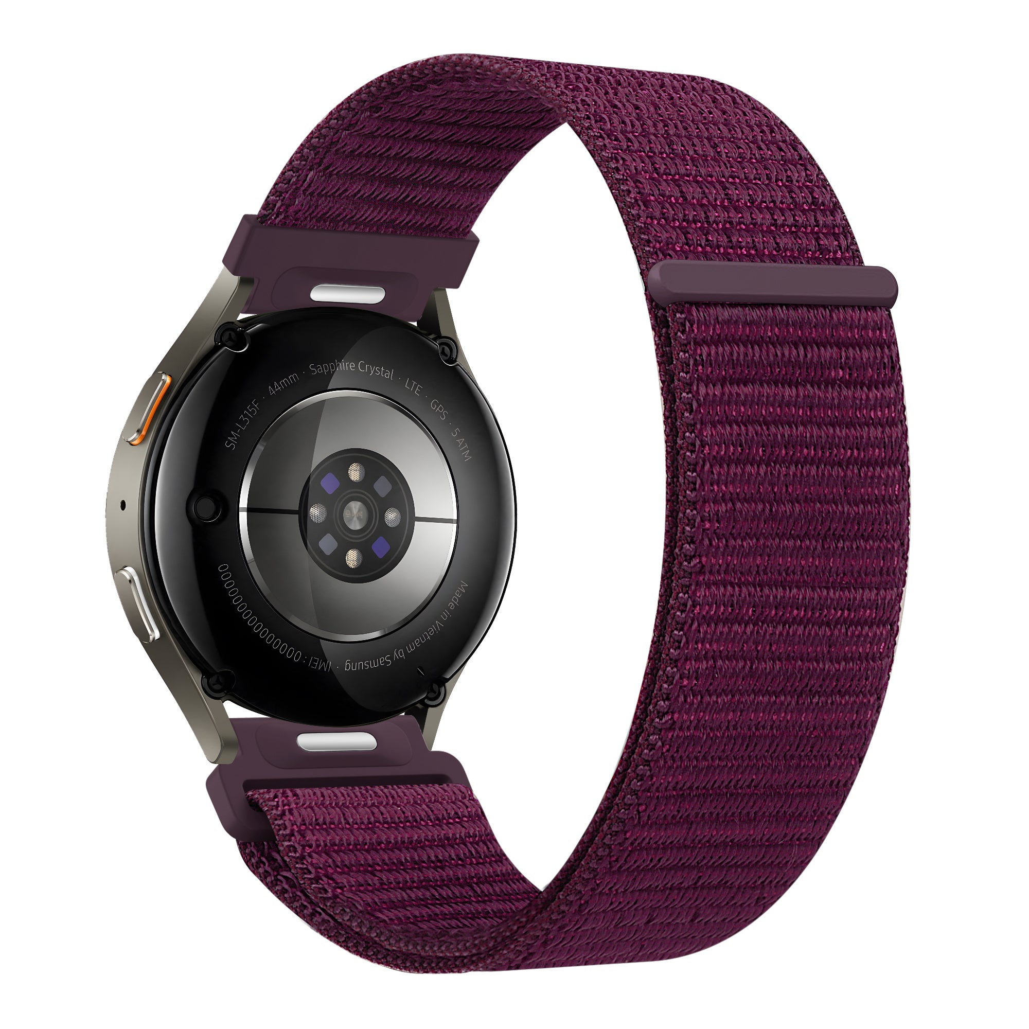Bandz Samsung Galaxy Watch 7 - 44mm Nylonarmband 'Easy Fit' (Plum)