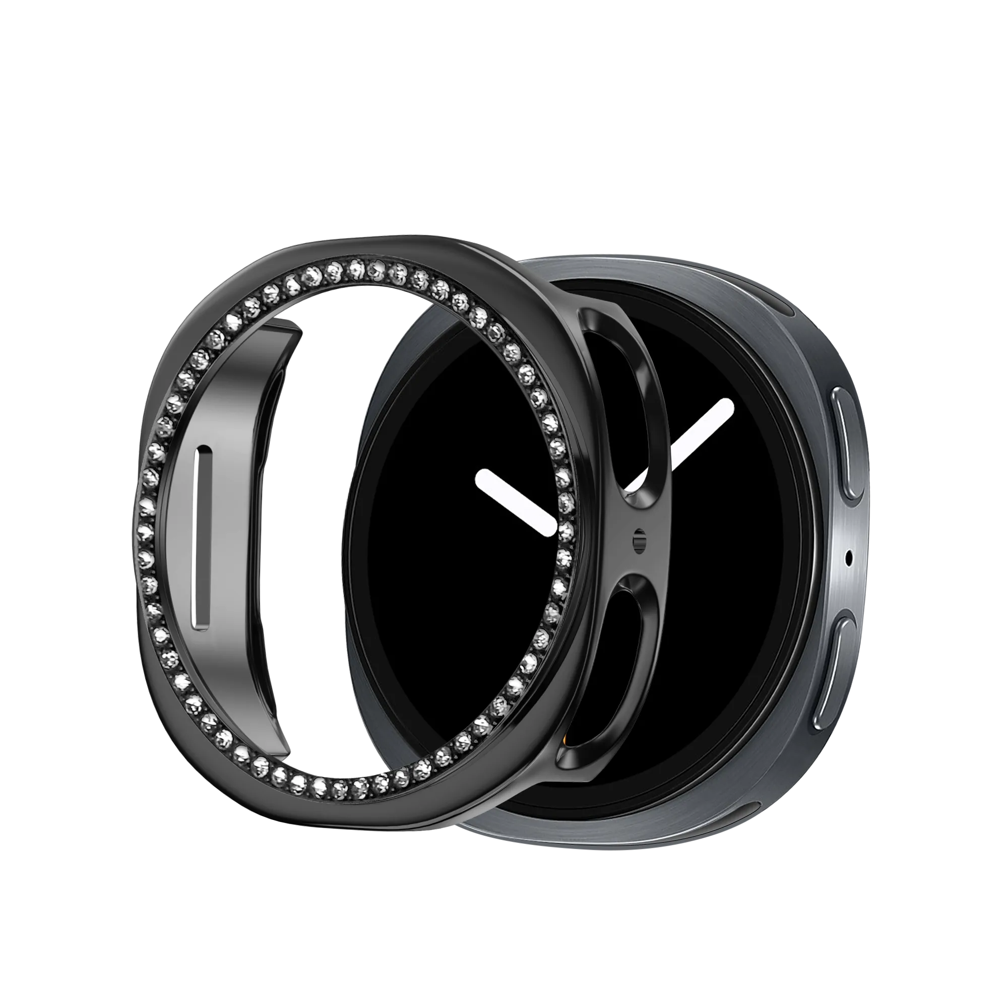 Bandz Samsung Galaxy Watch 8 - 40mm Diamond PC Case (Black)